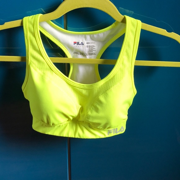 Fila Other - Fila high impact sports bra yellow